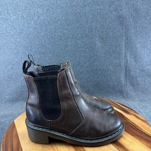 Dr. Martens Cadence Dark Brown Leather Heeled Chelsea Boots Womens 9 AW004